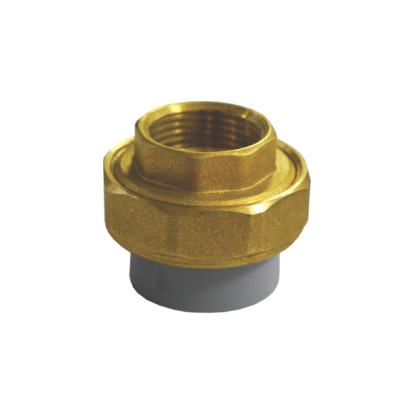 Муфта PPR наружная резьба с накидной гайкой D = 20 x 1/2" серая