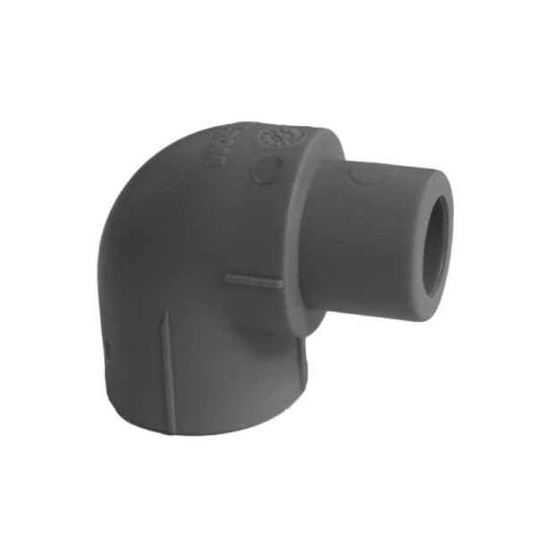 Колено PPR 90° D = 20 мм серое MF 