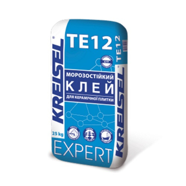 Морозостойкий клей для керамической плитки 25 кг КREISEL EXPERT ТЕ12 