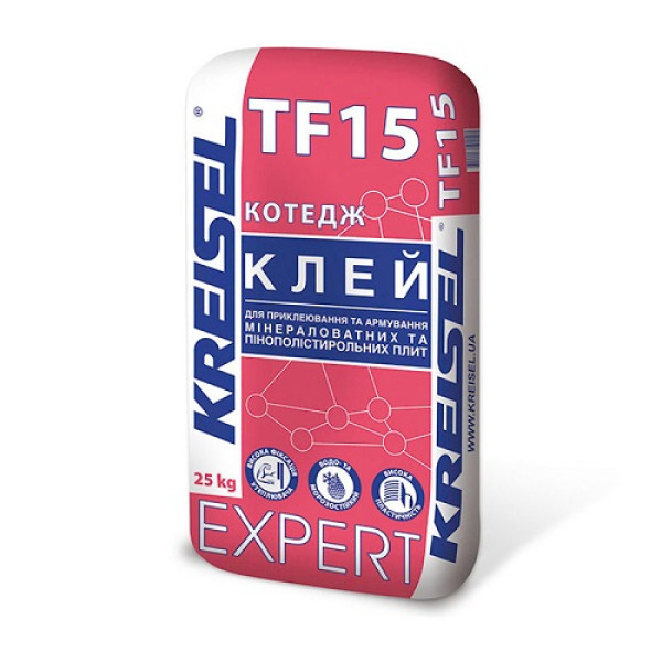 Клей для армирования минераловатных и пенополистирольных плит 25 кг КREISEL EXPERT TF15 