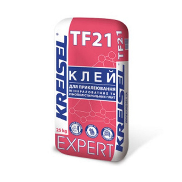 Смесь для приклеивания минераловатных и пенополистирольных плит 25 кг КREISEL EXPERT TF21 