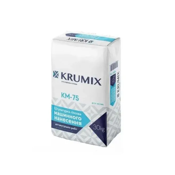 Штукатурка гипсовая машинного нанесения KM-75 KRUMIX 30 кг 