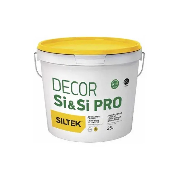 Штукатурка декоративная силикат-силиконовая камешковая Siltek Decor Si & Si Pro База DC