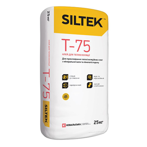 Клей для теплоізоляції Т-75 Siltek (25 кг)