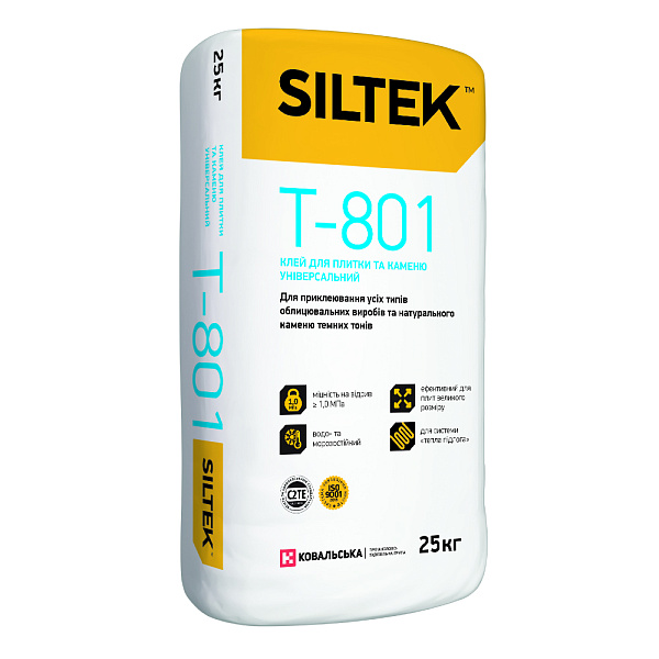 Клей для плитки и камня 25 кг Siltek Т-801 