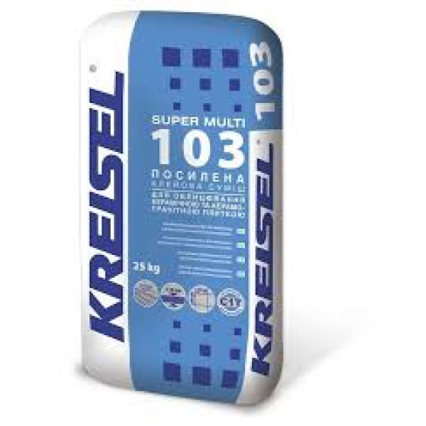 Клей для плитки морозостойкий усиленный 103 Supermulti Кreisel (25кг) 