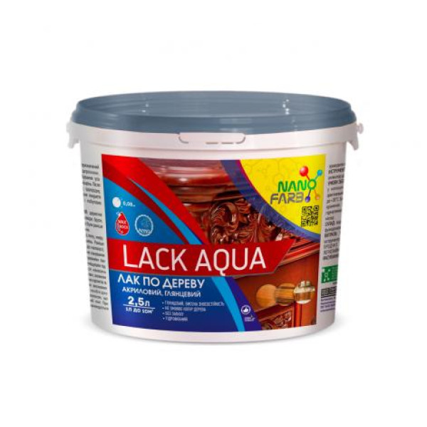 Лак по дереву Lack Aqua Nano farb 2.5 л