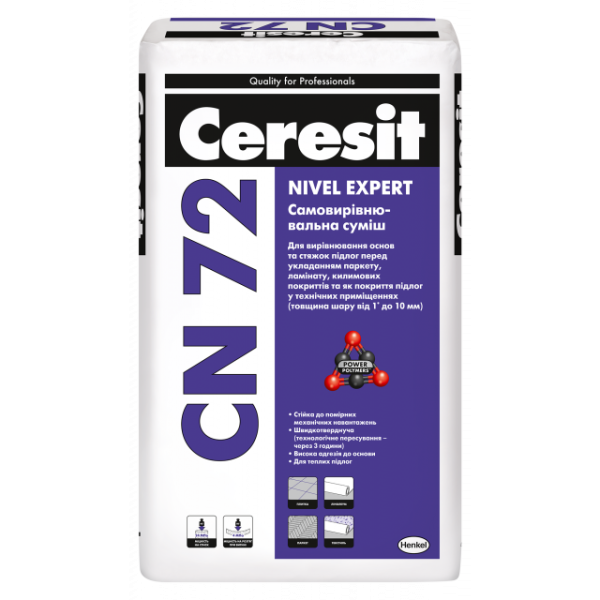 Самовыравнивающаяся смесь (2-10мм) Ceresit CN-72 (25кг)
