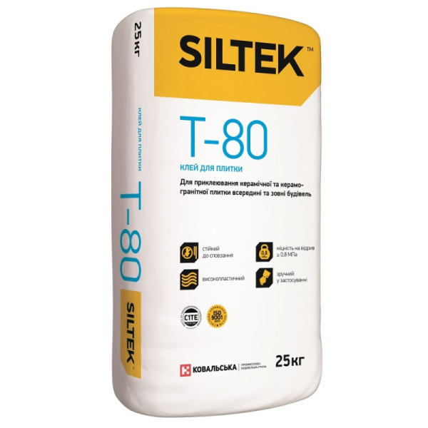 Клей для плитки SILTEK T-80 (25 кг)