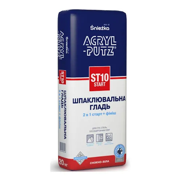 Шпаклевка start гипсовая сухая Acryl-Putz/20 кг
