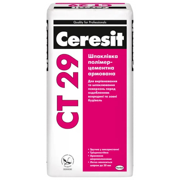 Шпаклевка минеральная Ceresit СТ-29 (25кг)